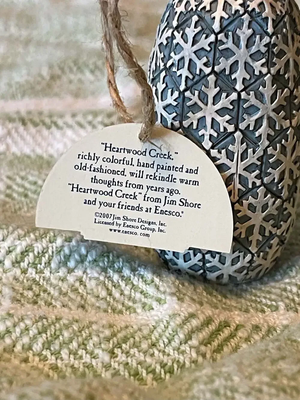 Jim Shore Heartwood Creek Snowman‎ Ornament with Cat, Folk Art